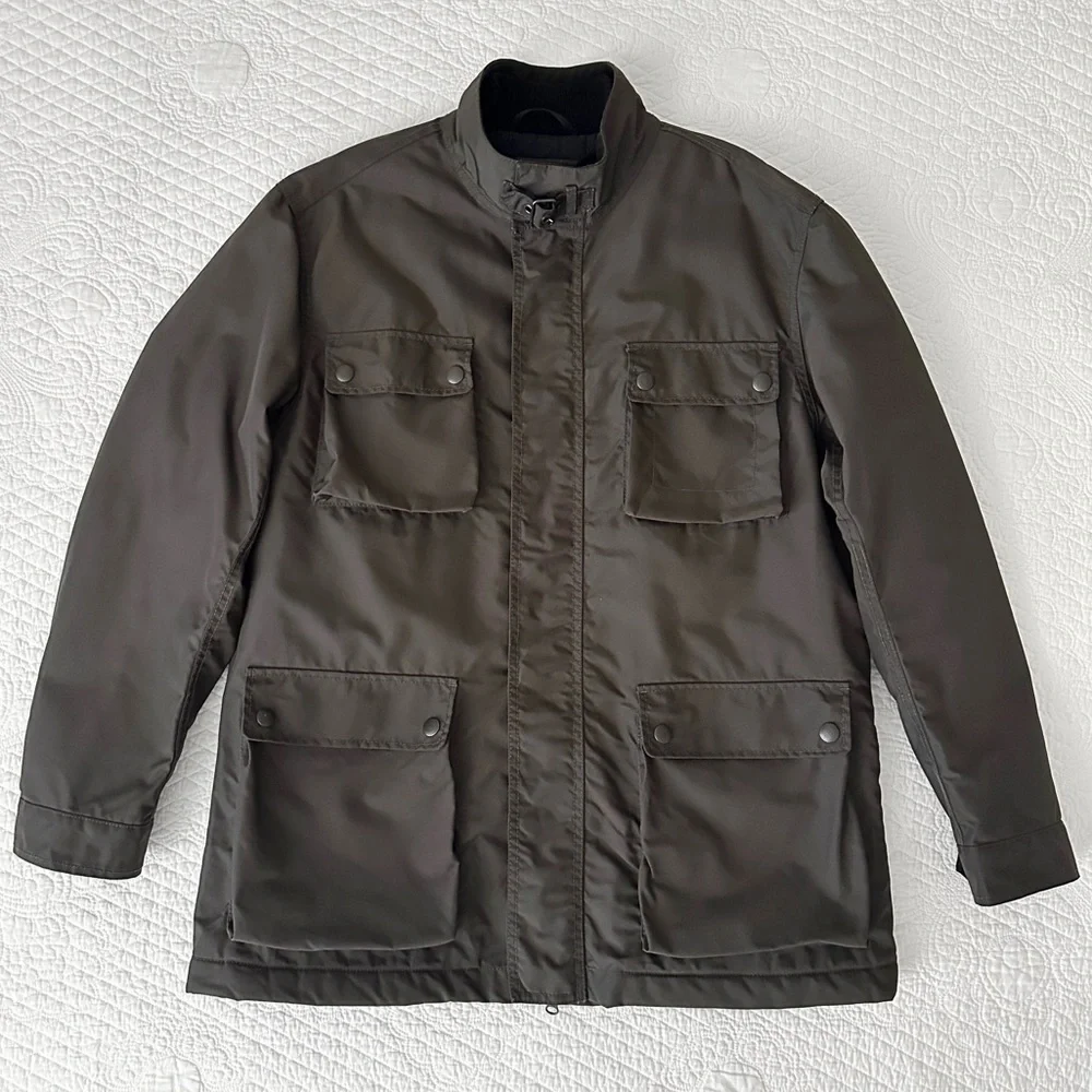Vintage Y2K Banana Republic Men’s Military Field Jacket Coat Biker Utility Lined